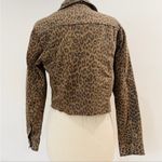 Pistola  leopard print raw hem denim jacket Photo 4