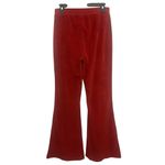 Aerie Groove On Rib Velour Flare Pants Size Medium In Red Orange Pull On Stretch Photo 1