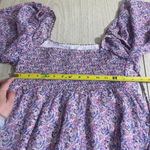 Lucy Paris  Womens M/40 Bishop Sleeve Flowy Babydoll Dress‎ Purple Micro Floral Photo 5