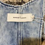 Marques Almeida Asymmetrical Frayed Denim Jean Overall Dress SIZE XS Blue Photo 5