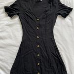 H&M Black Button Dress Photo 0