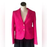 J.Crew NWOT Tweed Schoolboy Blazer Pink Gold Embellished Button SZ-4 Photo 2