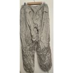 Motel Rocks Motel Parachute Pants Women XL Almond Milk Tan Drawstring Y2K Oversize Baggy New Photo 5