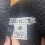 Semplice Sweater Women M Black 100% Wool Sequined Beaded Heart Signed VTG 90's Size M Photo 5