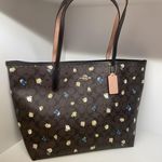 Coach City Tote In Signature Canvas With Vintage Mini Rose Print c7274 Photo 0