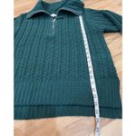 Aerie Cable knit Quarter Zip Sweater Forest green oversized Sz XS Photo 7