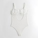 Gilly Hicks White Lace Strappy Back Cheeky Bodysuit - Medium Photo 3