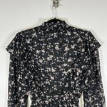 70/21 Dress Womens Size Small Chiffon Floral print Cut Out long sleeve NWT Boho Photo 9