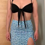 Blue Life Mini floral luna print side slit skirt Photo 7