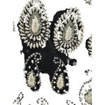 Black Paisley Beaded Short Sleeve Dress Bollywood Indian Style XS Photo 2