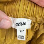 Aerie Size S Mini Skirt Sweet N’ Silky In Honey Ruffle Layers Satin Elastic NEW Photo 6