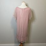 Saints and Hearts Plus Size‎ Blush Pink Crew Neck Dot Curvy Midi Dress Photo 2