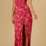 Altar'd State NWT Altar’d State Red Ruth Corset Satin Maxi Dress. Size XL Photo 5