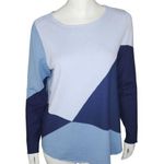 Belle By Kim Gravel Colorblock Long Sleeve Sweater Twilight Blue X Photo 0