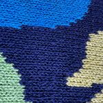 Good Clothes Collection Blue with Blossoms Short Sleeve Knit Sweater size Medium Photo 5