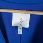 Joie  100% Silk Blazer Size Medium Blue Jacket Cropped Lightweight Luxury Office Photo 3