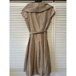 Willow Glenn New York Champagne Metallic Wrap Dress Formal Cocktail Sz 14 lined Gold Photo 6