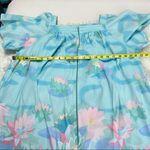 Floral Pastel House Dress partial Zip one side pocket No tags one size fits most Photo 7