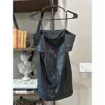 Amanda Uprichard  Kloss Faux Leather Mini Dress Black Womens Size Medium Photo 6