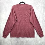 Fruit of the Loom  Red Heather Longsleeve Top Pullover Tshirt Sweater Medium Photo 1