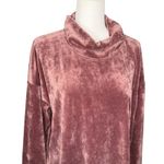 J. Jill L Tunic Top Cowl Neck Stretch Velvet Rose Pullover‎ Pure Jill Oversized Pink Size L Photo 3