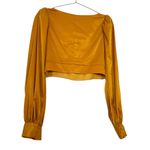 Camila Coelho Revolve Gabriella Mustard Yellow Satin Set Kaylee Skirt Photo 7