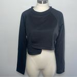 Area Stars Black Cropped Long Sleeve Top Women’s Large NWT Photo 1