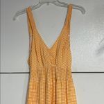 VICI WOMENS ORANGE GINGHAM MAXI DRESS OPEN BACK MEDIUM Photo 1