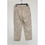 J.Crew Pants Women's Beige Ivory Linen Blend Leopard Cuffed Beach City - Size 4 Photo 5