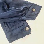 Bella Dahl  Gathered Button Front Jumpsuit in Blue Lake Small Photo 8