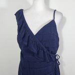 Emerald Sundae Navy Wrap Dress NWT Size Large Navy Chiffon Wedding Guest Dress Photo 2
