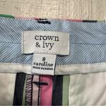 Crown & Ivy Caroline Striped Shorts NWT size 8 Pink Green Navy 5” Inseam Photo 3