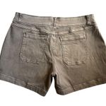 Spanx Stretch Twill Shorts Womens Large Washed Olive Green Photo 1