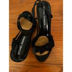 Michael Shannon black sling back heels with bow accent Size 8 Photo 2