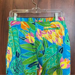 Ralph Lauren LAUREN  Bright Tropical Floral Side Zip Stretch Ankle Size 8 Photo 6