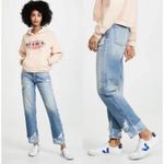 BOYISH Jeans Tommy Straight Leg Jeans In Repulsion Distressed Size 24 Blue Photo 1