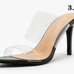 Black stiletto heel w transparent straps Size 9 Photo 3