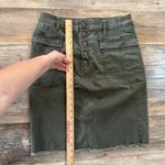 a.n.a  Button-Fly Utility Skirt Womens Size 6T green knee length skirt tall women Photo 3
