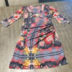 Johnny Was  USA Floral Tapestry Print, X-Over, Spandex Stretch Jersey Dress Photo 0