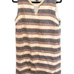 Chelsea & Theodore Striped Shift Fringe Hem Dress size 12 Multiple Photo 0