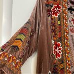 Johnny Was  Meri Velvet Silk Blend Floral Embroidered Open Front Topper Small Photo 4