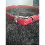 Coach Vintage  Red Belt 32  Real Glove Tanned Cowhide Leather Solid Brass Photo 1