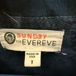 Sundry  Evereve Women’s Blue Black Tie Dye Side Zip Crew Neck Pullover Sweatshirt Photo 6