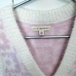 LA Hearts NWOT Pink and White Flower Checkered Sweater Vest XS Photo 1