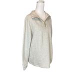Croft & Barrow Women's  Sweater Size Large Grey Quarter Zip Pullover Zip NWOT Photo 3