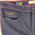 Tory Burch Laila Skinny Dark Wash With Chain Detailed Jeans Size 29 Photo 79