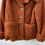 Free People  Rust Burnt Orange Shearling Teddy Jacket Size: XS Photo 1