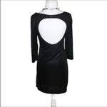 ZARA Black Cutout Back 3/4 Sleeves Evening Cocktail Special Event Mini Dress M Photo 2