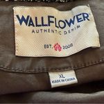 Wallflower, junior size XL, long sleeve green jeans button down shacket Photo 4