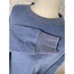 Aerie  Blue Fuzzy Crewneck Oversized Sweatshirt Size XS Split Side Relaxed Photo 1